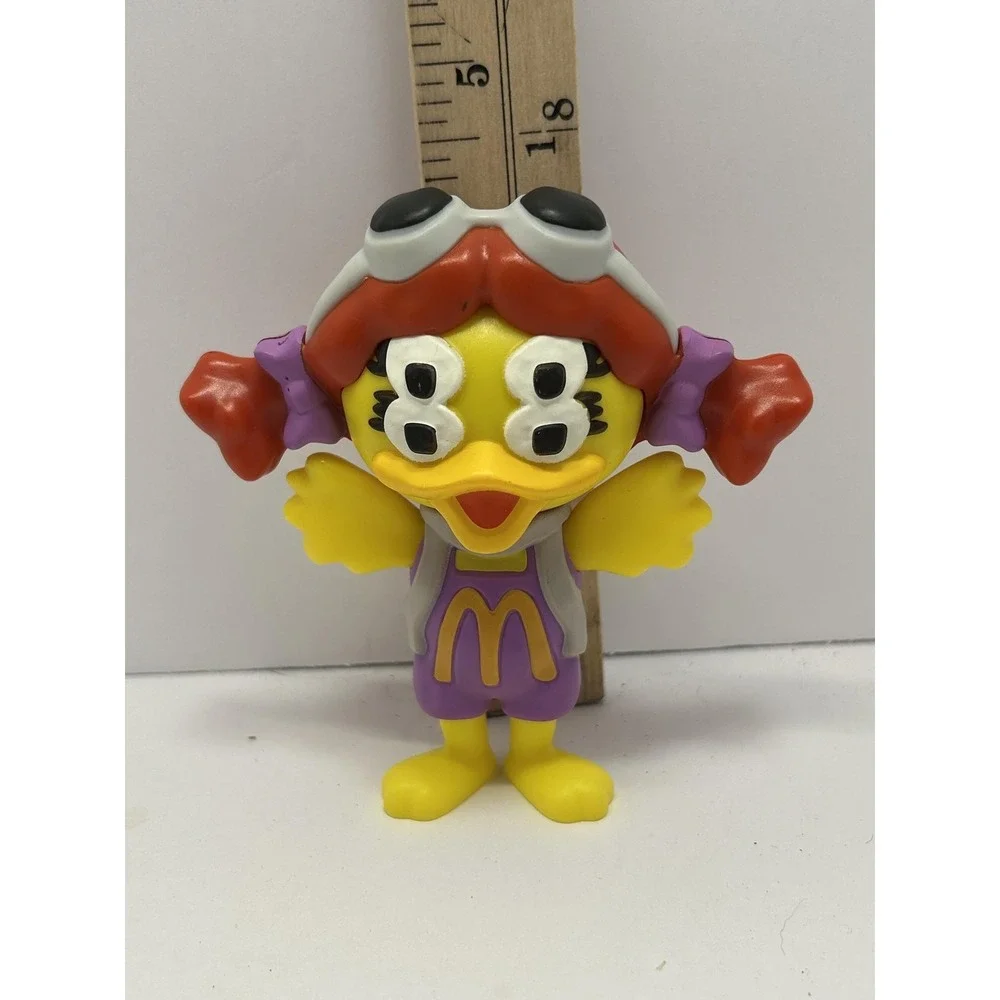 Vintage McDonald's Birdie Figure Purple Goggles Plastic Toy Small Yellow Cute